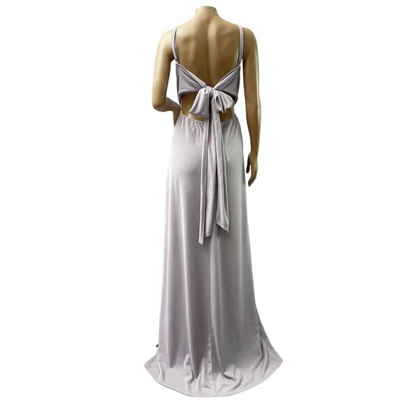 Birdy Grey Benny Cut Out Tie Back Maxi Formal Bridesmaid Dress Lilac 1X NWT - Picture 6 of 16
